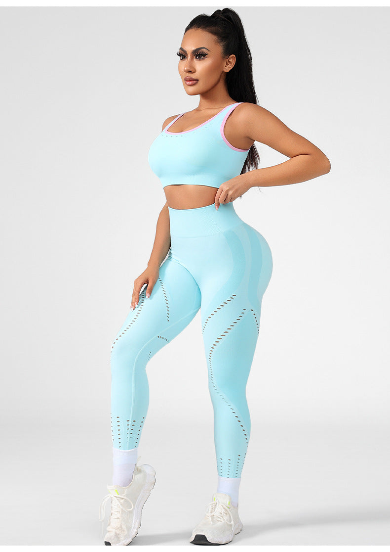 Conjunto Fitness Seamless 2 Peças — Top + Legging Modeladora