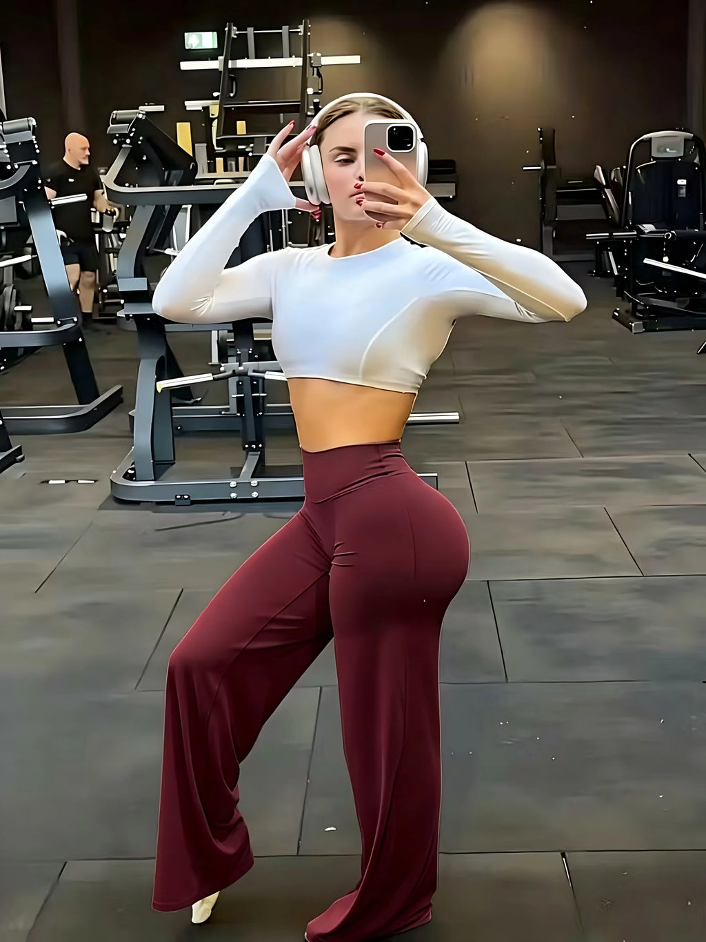 Calça Wide Leg Cintura Alta Tummy Control — Modela, Levanta e Impressiona