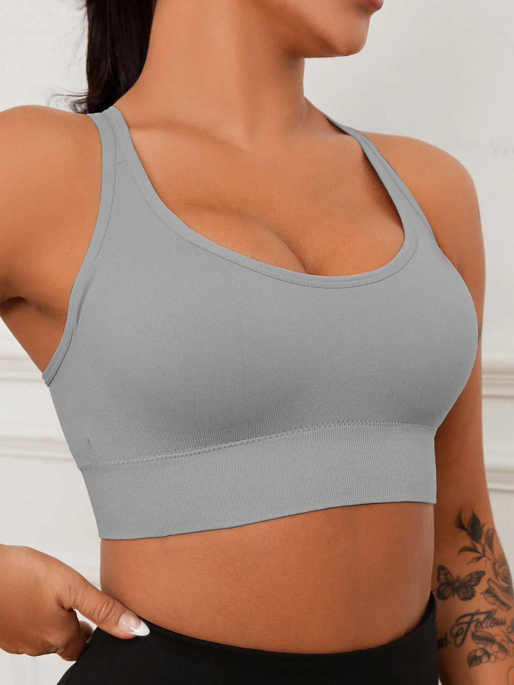 Top Esportivo Seamless Push Up com Bojo