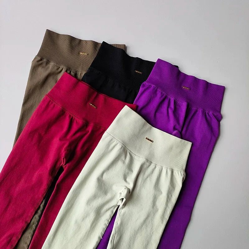 Conjunto Fitness Seamless Cintura Alta — Top + Legging Push Up