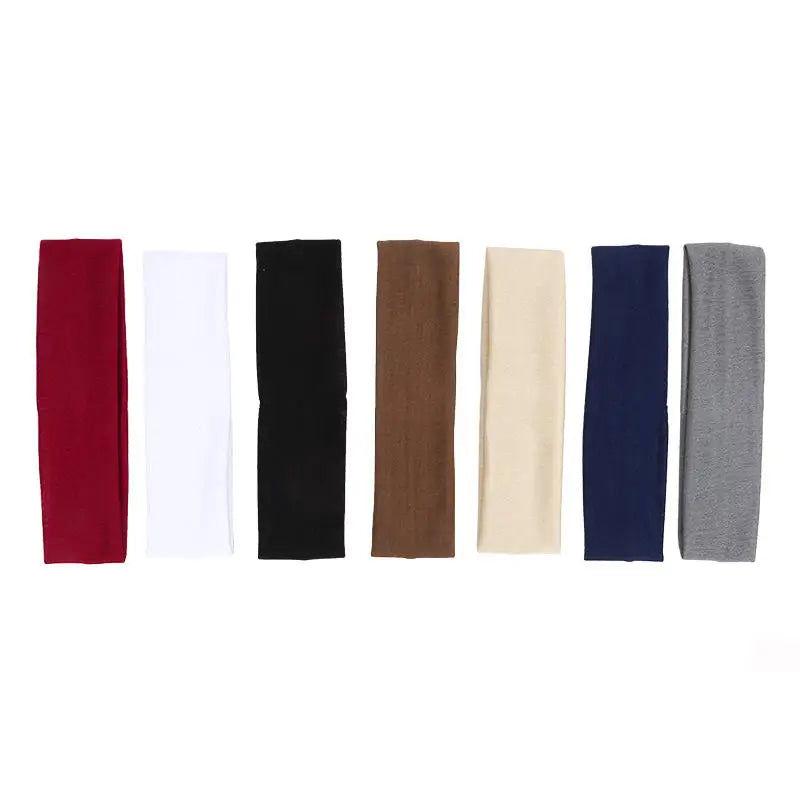 Kit 7 Faixas de Cabelo Esportivas Coloridas