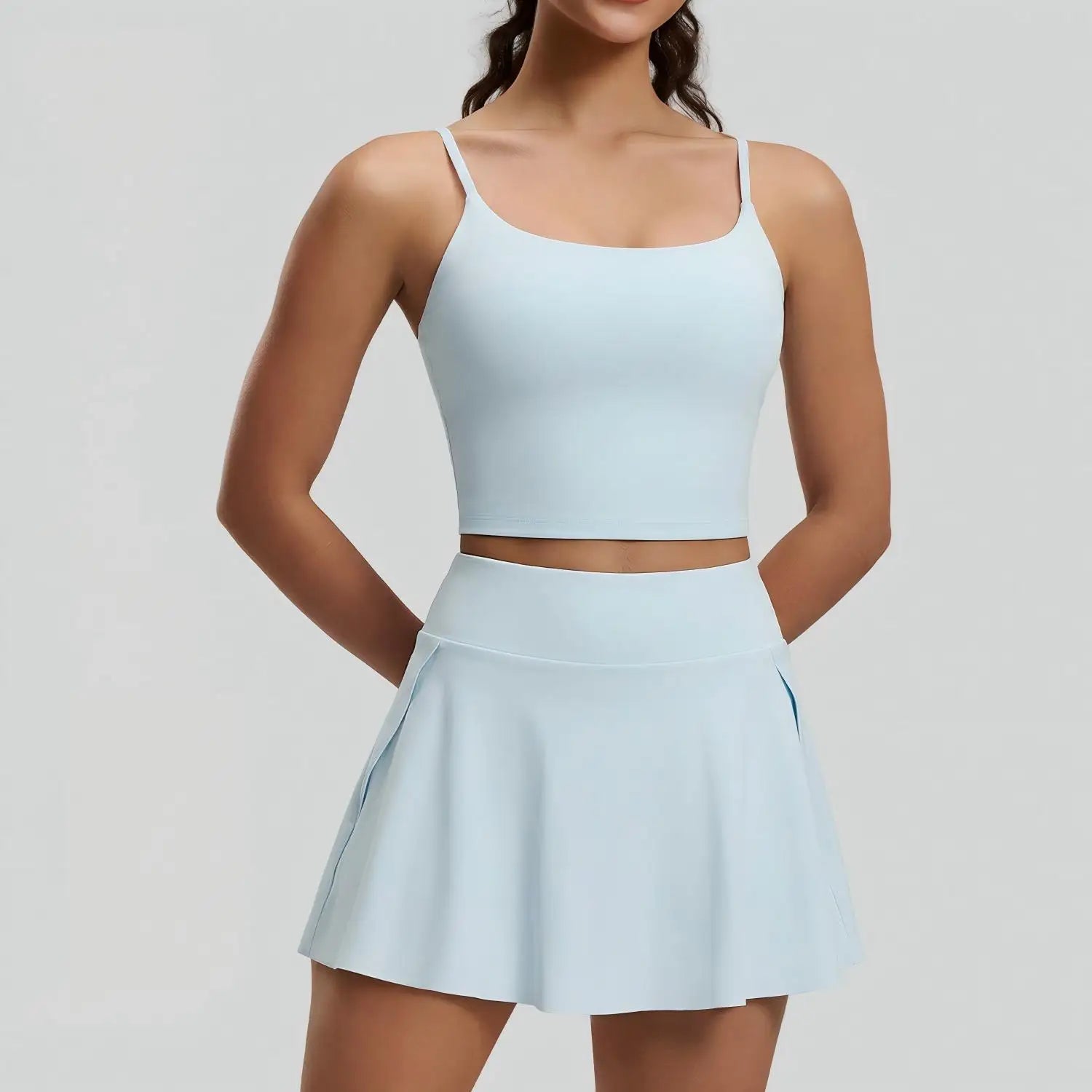 Conjunto Fitness Camisole com Bojo — Costas Sensuais e Segunda Pele
