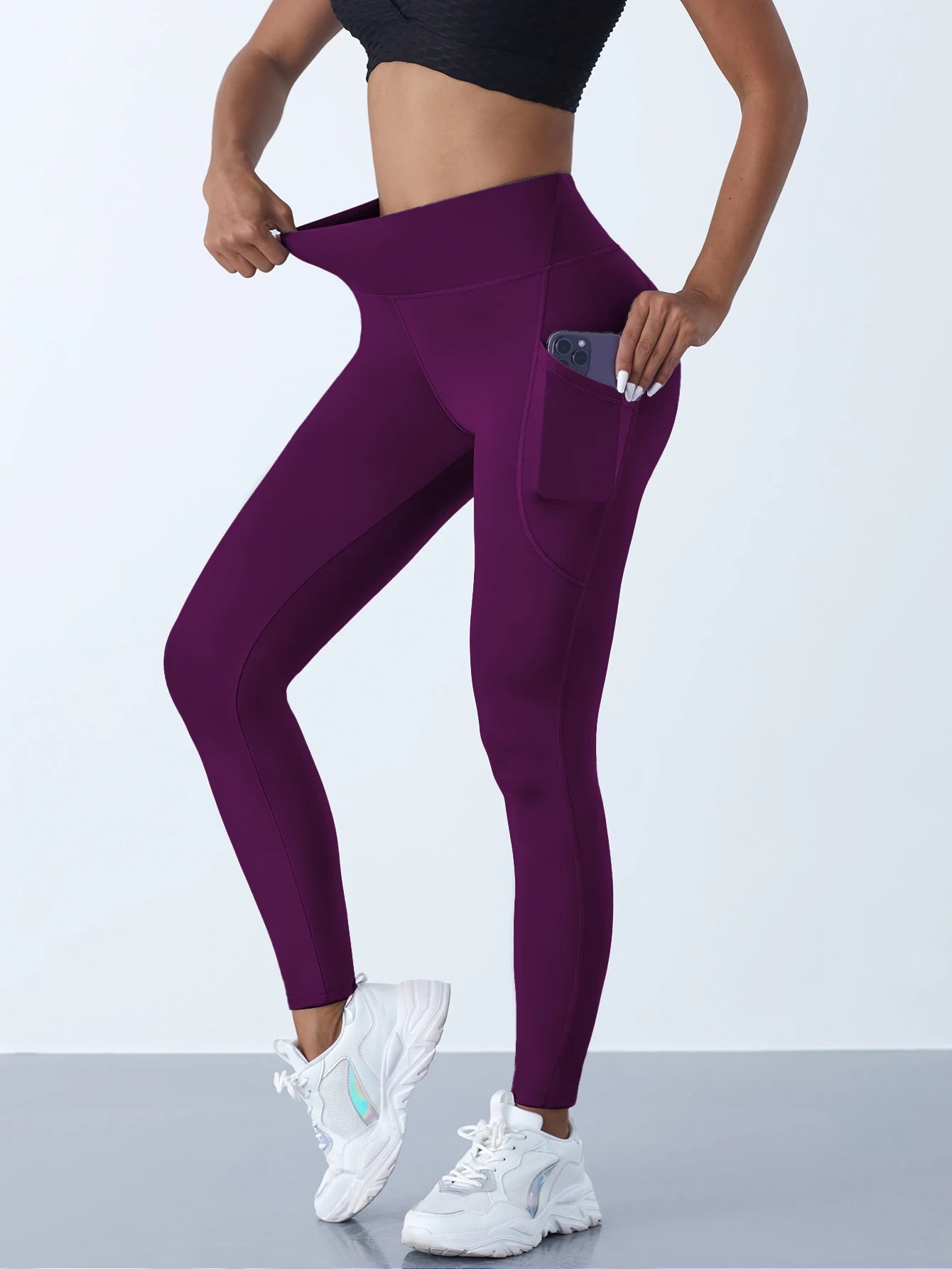 Legging Cintura Alta com Bolsos Push Up