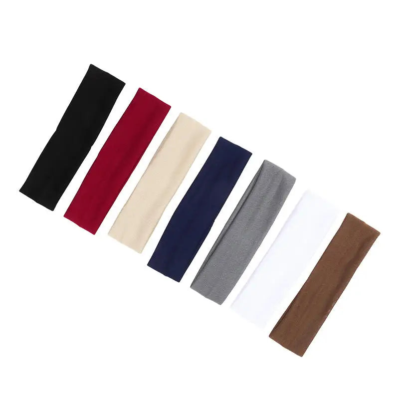 Kit 7 Faixas de Cabelo Esportivas Coloridas