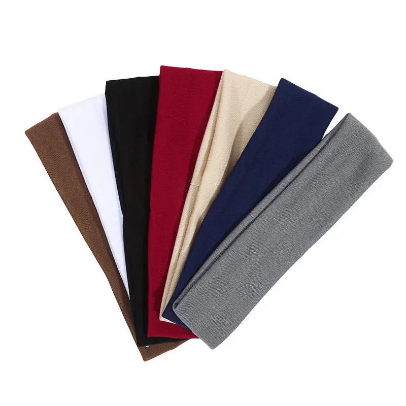 Kit 7 Faixas de Cabelo Esportivas Coloridas