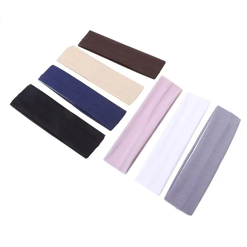 Kit 7 Faixas de Cabelo Esportivas Coloridas