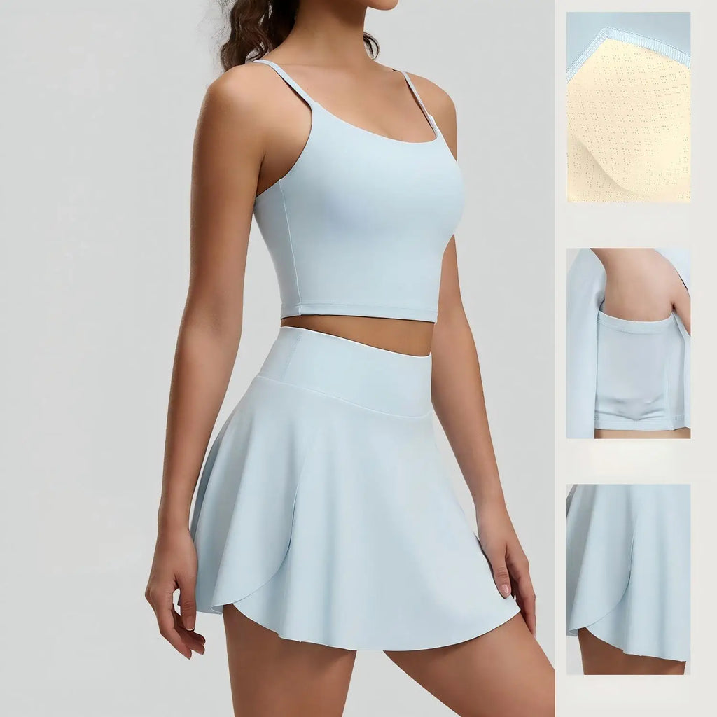 Conjunto Fitness Camisole com Bojo — Costas Sensuais e Segunda Pele