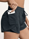 Shorts Esportivo 2 em 1 com Bolsos — Legging + Short Embutido