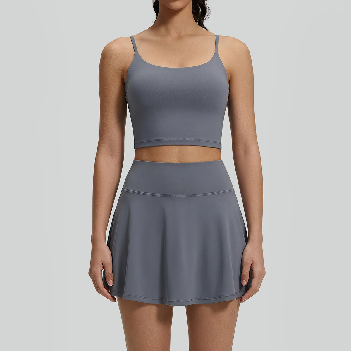 Conjunto Fitness Camisole com Bojo — Costas Sensuais e Segunda Pele