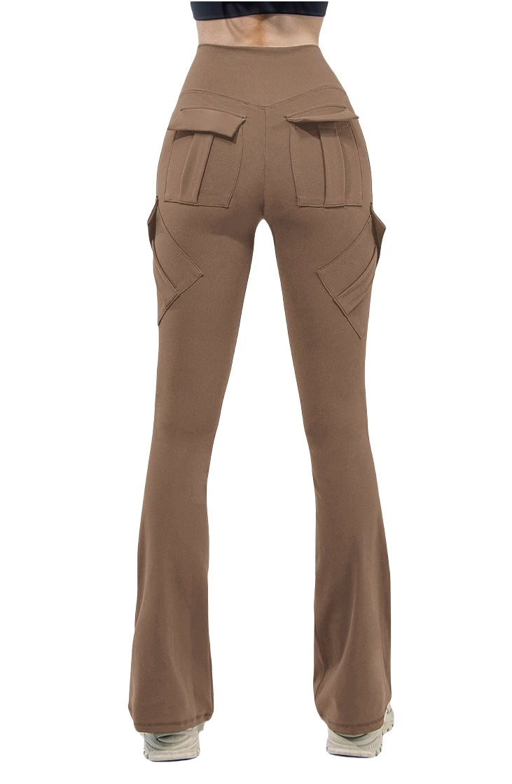 Legging Wide Leg com Bolsos — Perna Larga e Alta Compressão
