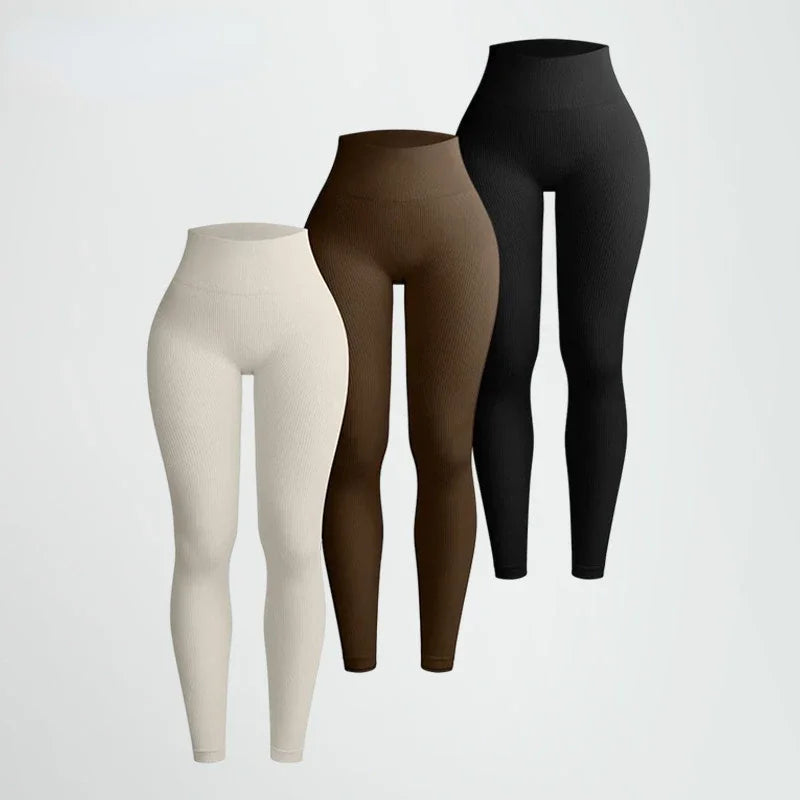 Legging Knit Seamless Cintura Alta Hip Lift