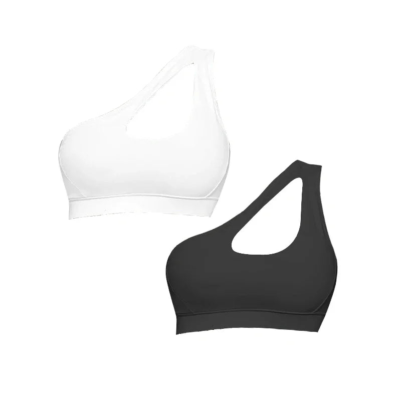 Top Esportivo Push Up Ombro Único — Suporte e Estilo