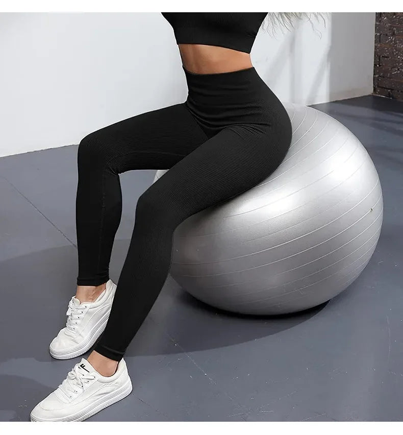 Legging Knit Seamless Cintura Alta Hip Lift