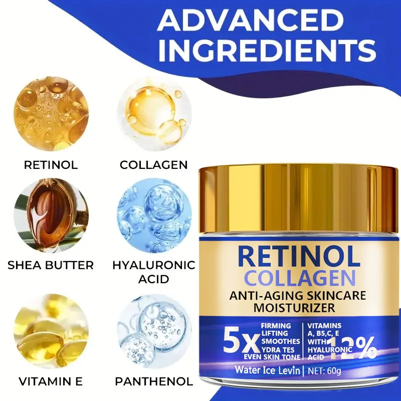 Creme Facial Retinol & Colágeno Antissinais 60g