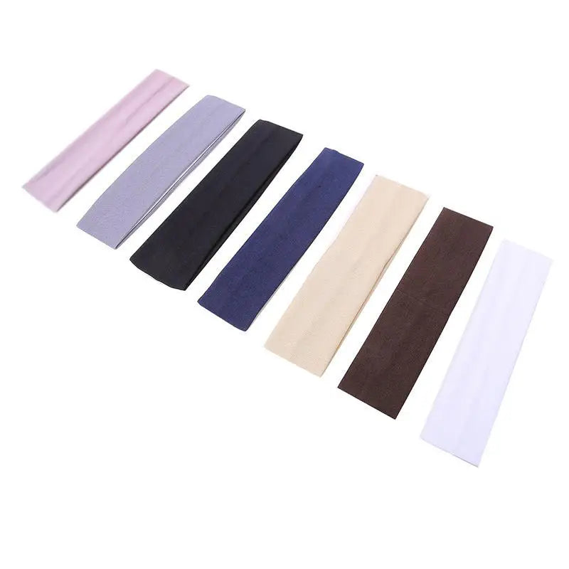 Kit 7 Faixas de Cabelo Esportivas Coloridas