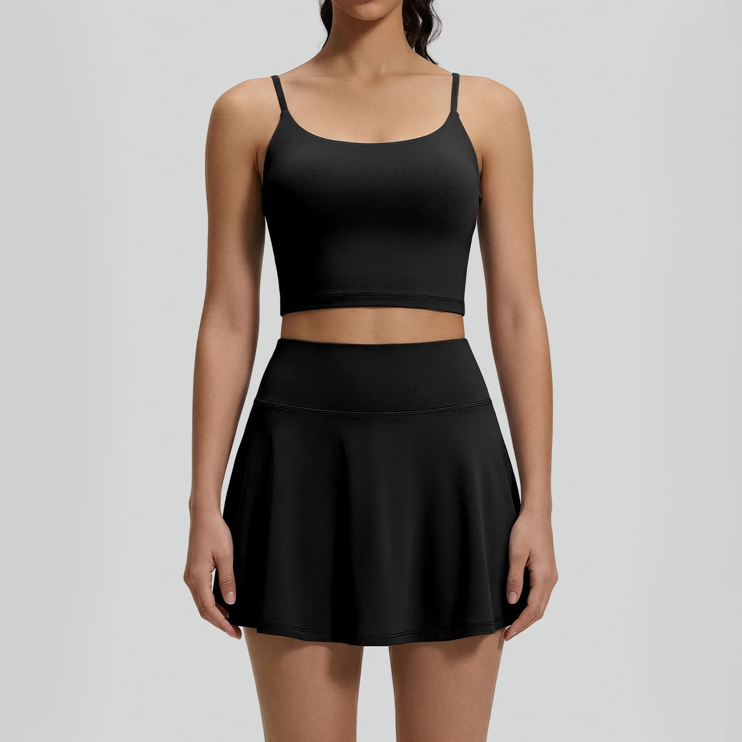 Conjunto Fitness Camisole com Bojo — Costas Sensuais e Segunda Pele
