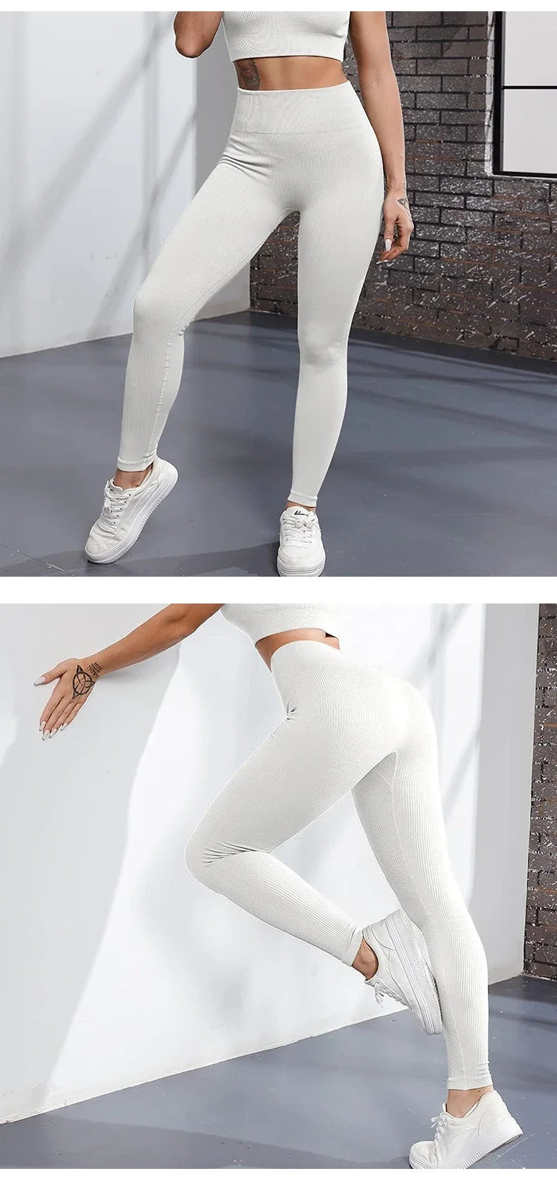 Legging Knit Seamless Cintura Alta Hip Lift