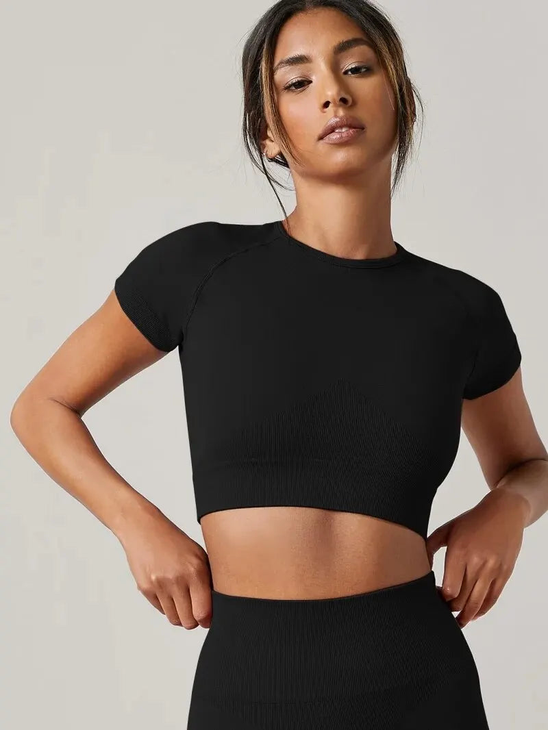 Camiseta Esportiva Seamless Manga Curta
