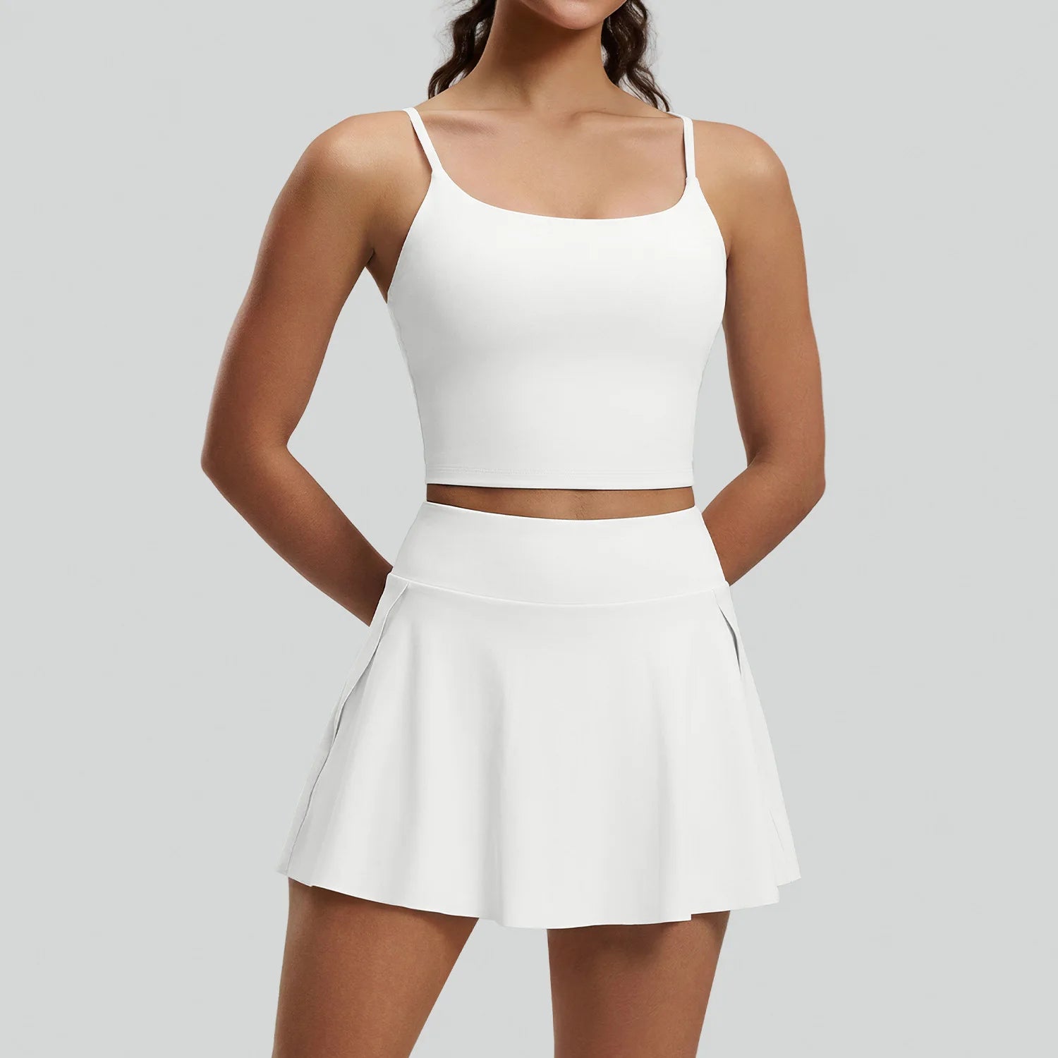 Conjunto Fitness Camisole com Bojo — Costas Sensuais e Segunda Pele