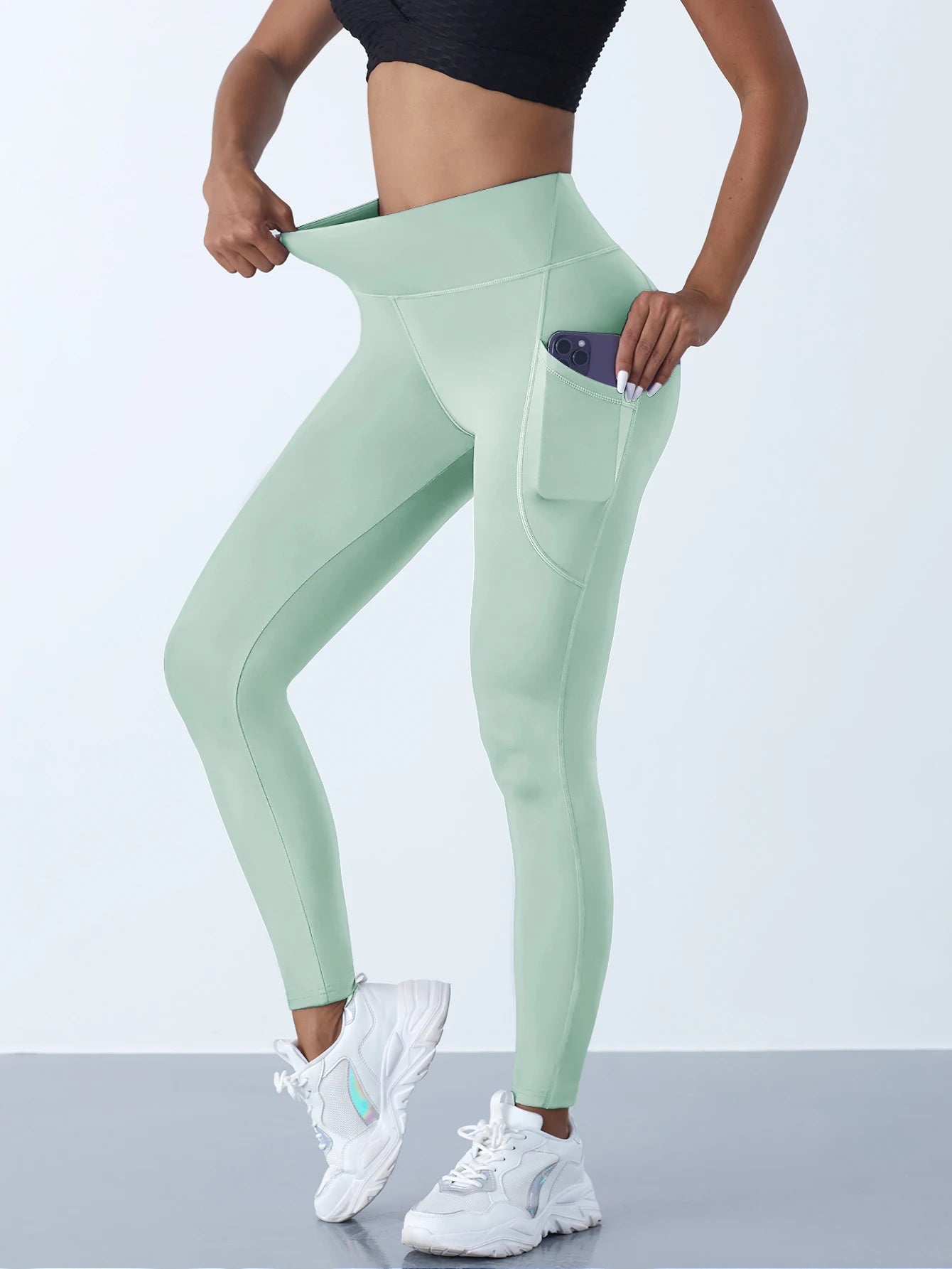 Legging Cintura Alta com Bolsos Push Up