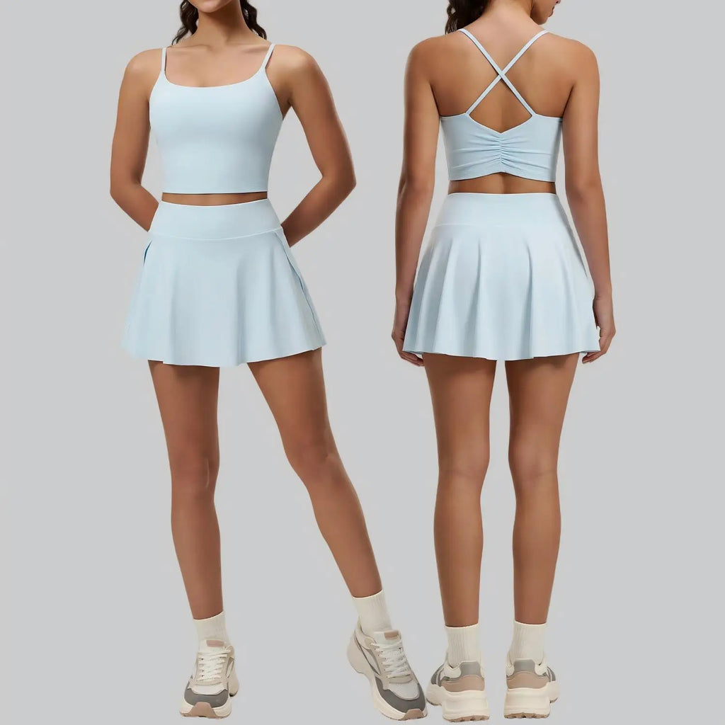 Conjunto Fitness Camisole com Bojo — Costas Sensuais e Segunda Pele