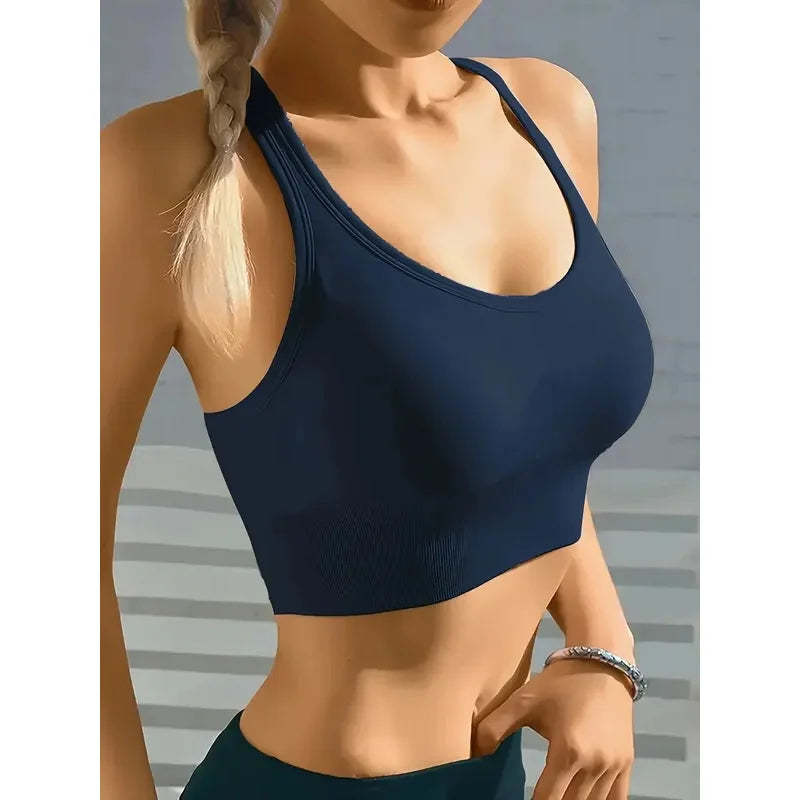 Top Esportivo Seamless Push Up com Bojo