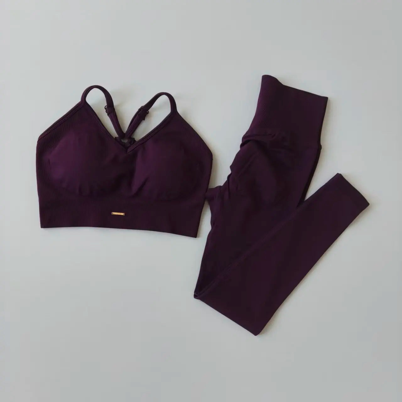 Conjunto Fitness Seamless Cintura Alta — Top + Legging Push Up
