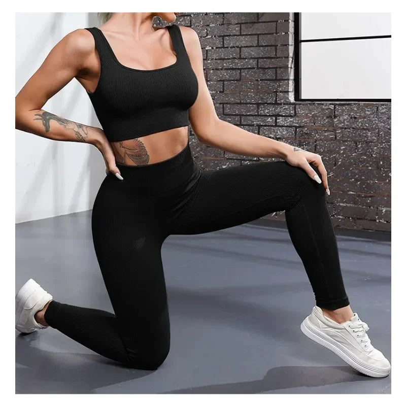 Legging Knit Seamless Cintura Alta Hip Lift