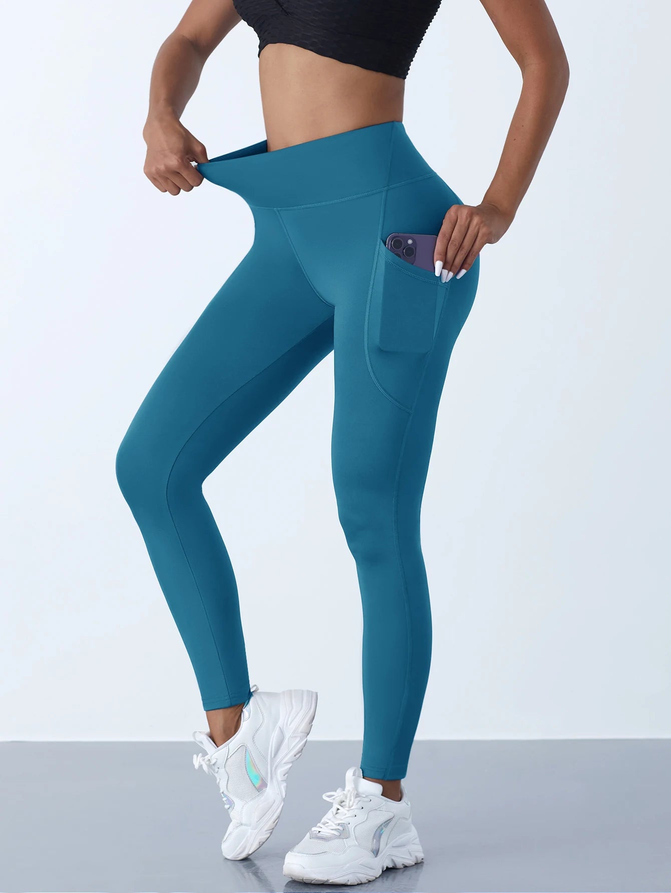 Legging Cintura Alta com Bolsos Push Up