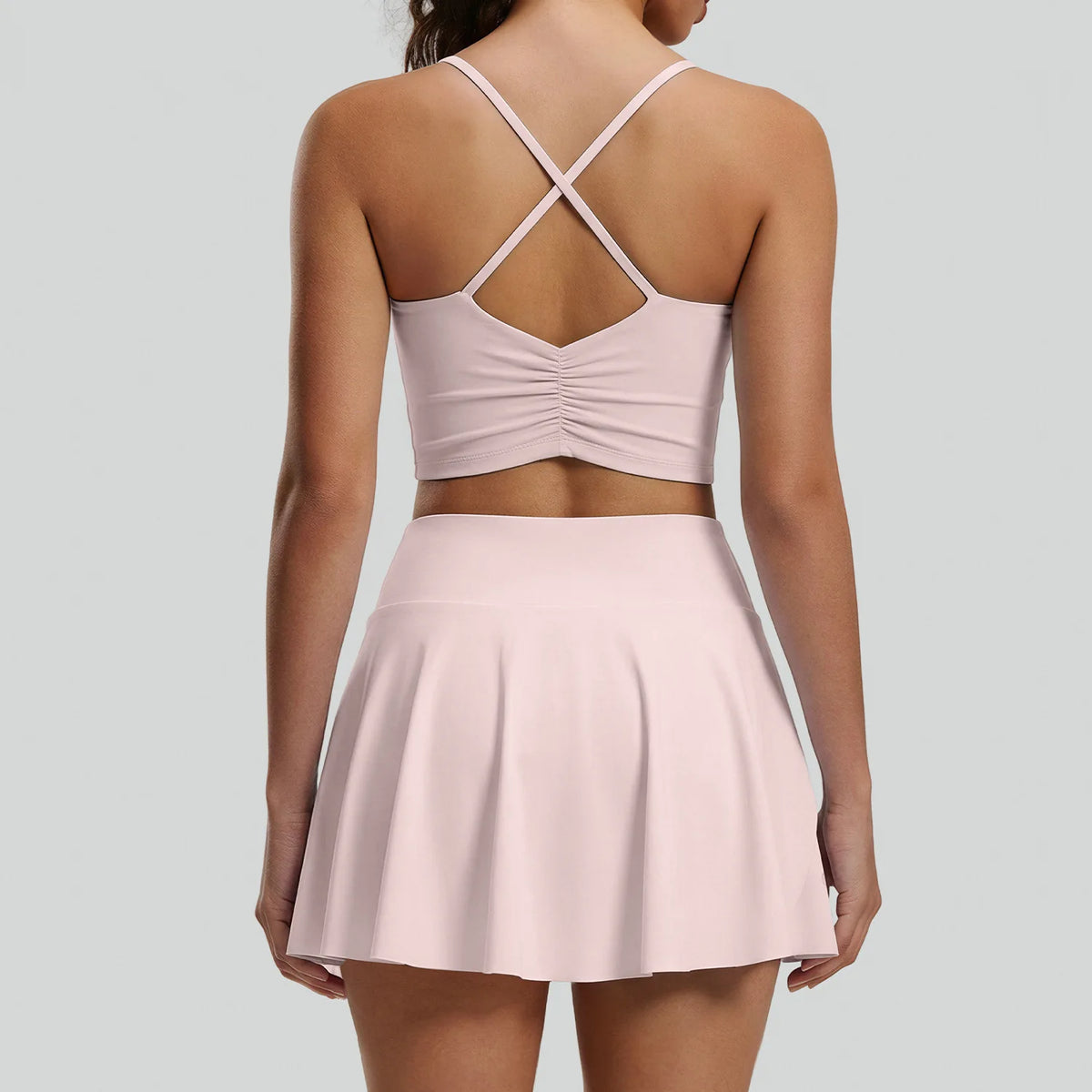 Conjunto Fitness Camisole com Bojo — Costas Sensuais e Segunda Pele